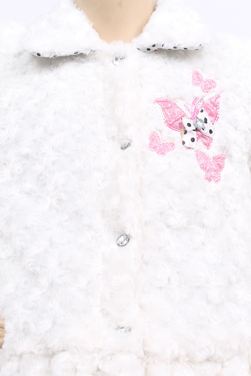 FAUX FUR GIRLS JACKET WITH LINNING