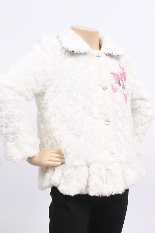 FAUX FUR GIRLS JACKET WITH LINNING