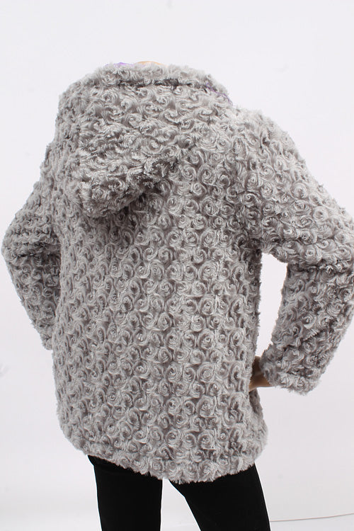 FAUX FUR GIRLS JACKET WITH LINNING