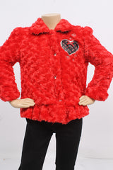 FAUX FUR GIRLS JACKET WITH LINNING