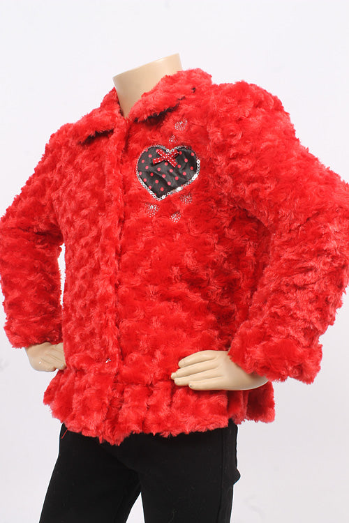 FAUX FUR GIRLS JACKET WITH LINNING
