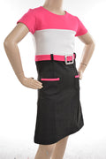 Thumbnail of Piece Pocket Dress in pink, white, black .