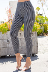 ADULT PIN STRIPED SLIM PANTS