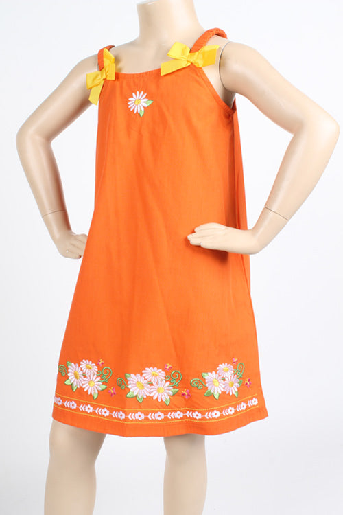 POPLIN DRESS WITH EMBROIDERY