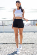 Thumbnail of Solid shorts with a YOGA waistband