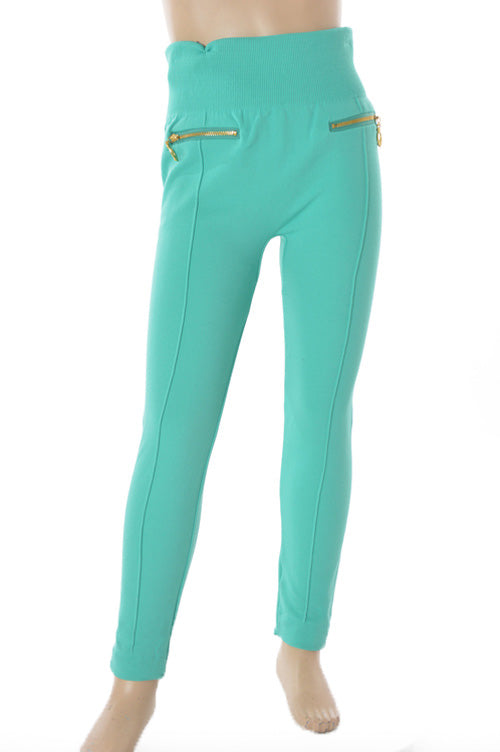 Girl's Solid color Fleece lined Leggings