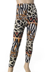 Print leggings in two sizes WITH FLEECE LINED