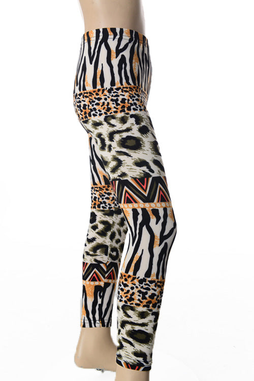 Print leggings in two sizes WITH FLEECE LINED