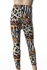 Print leggings in two sizes WITH FLEECE LINED