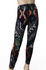 Print leggings in two sizes WITH FLEECE LINED