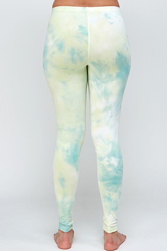 TIE DYE print  full length PLUS leggings