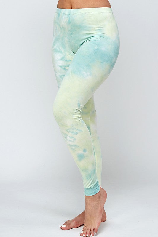 TIE DYE print  full length PLUS leggings