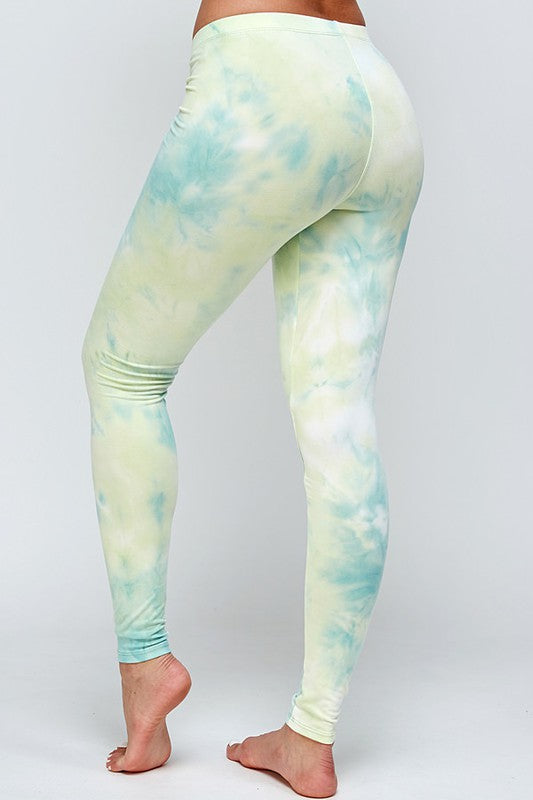 TIE DYE print  full length PLUS leggings
