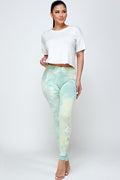 Thumbnail of TIE DYE print  full length PLUS leggings