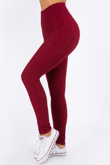 Solid textured BUTT LIFTED leggings