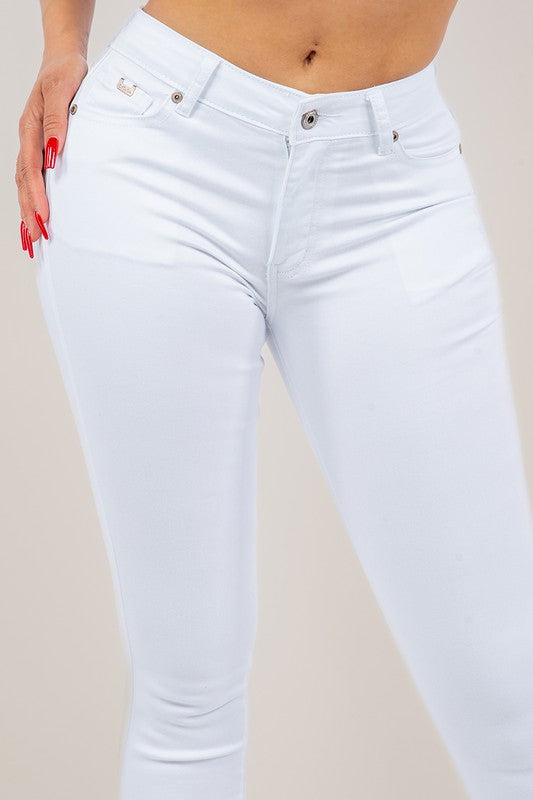 WHITE DENIM SKINNY JEANS