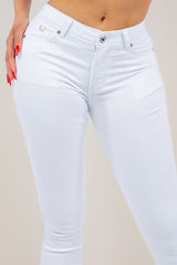 WHITE DENIM SKINNY JEANS