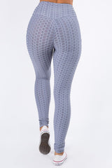 Solid textured BUTT LIFTED leggings