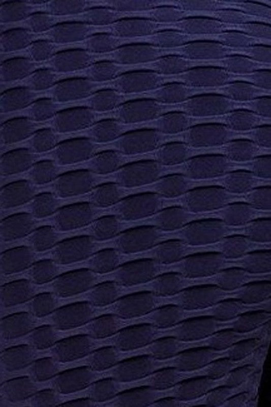 Solid textured BUTT LIFTED leggings