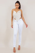 Thumbnail of WHITE DENIM SKINNY JEANS