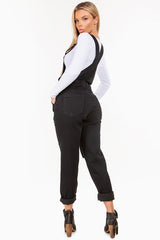 Black Ripped Denim Overall