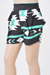GIRL'S PRINT HAREM SHORT WITH POCKETS