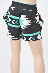 GIRL'S PRINT HAREM SHORT WITH POCKETS