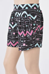 GIRL'S PRINT HAREM SHORT WITH POCKETS
