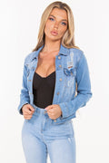 Thumbnail of RIPPED LIGHT BLUE DENIM JACKET