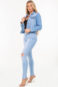 Thumbnail of RIPPED LIGHT BLUE DENIM JACKET
