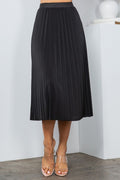 Thumbnail of SOLID WIDE PLEATED SKIRT WITH LINING