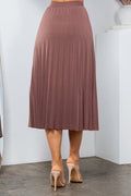 Thumbnail of SOLID WIDE PLEATED SKIRT WITH LINING