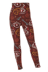 Coffee/tea print leggings