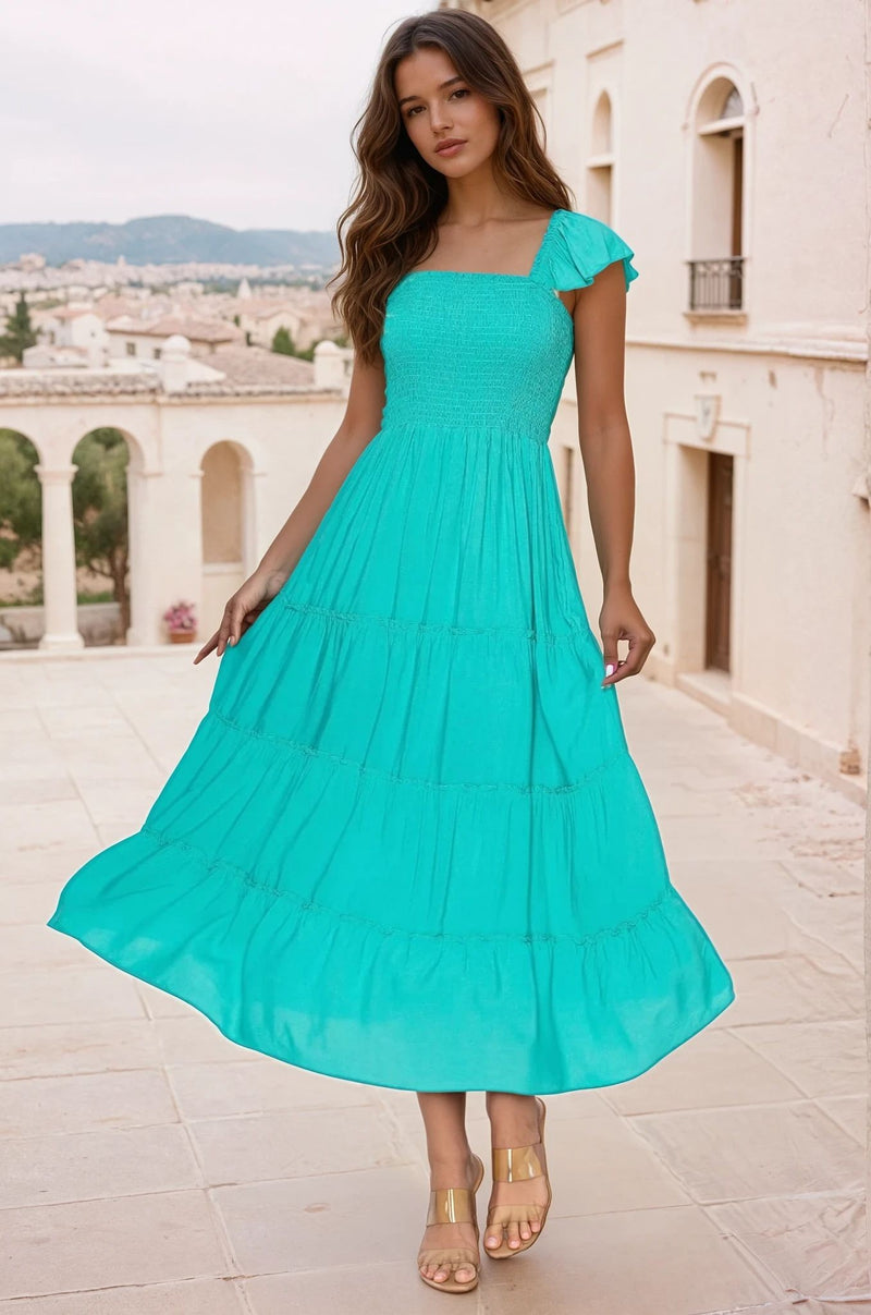 Vestido largo liso