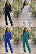 Thumbnail of Two-piece tracksuit set with side stripes 