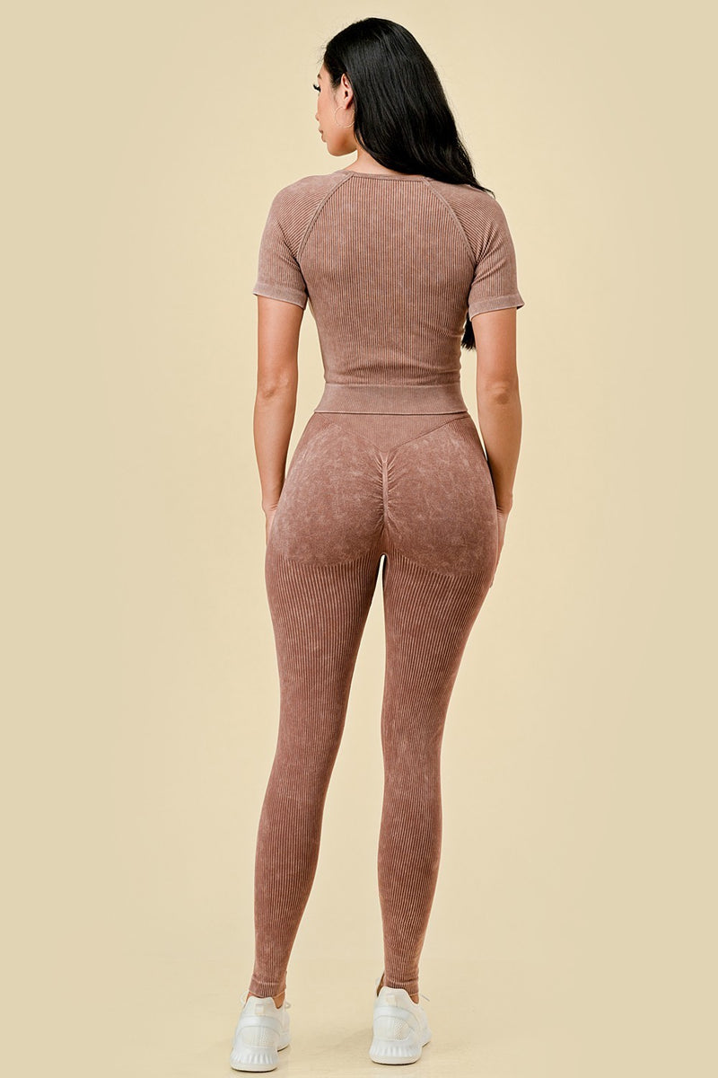 MINERAL WASH SCRUNCH BUTT 2-PIECE SET