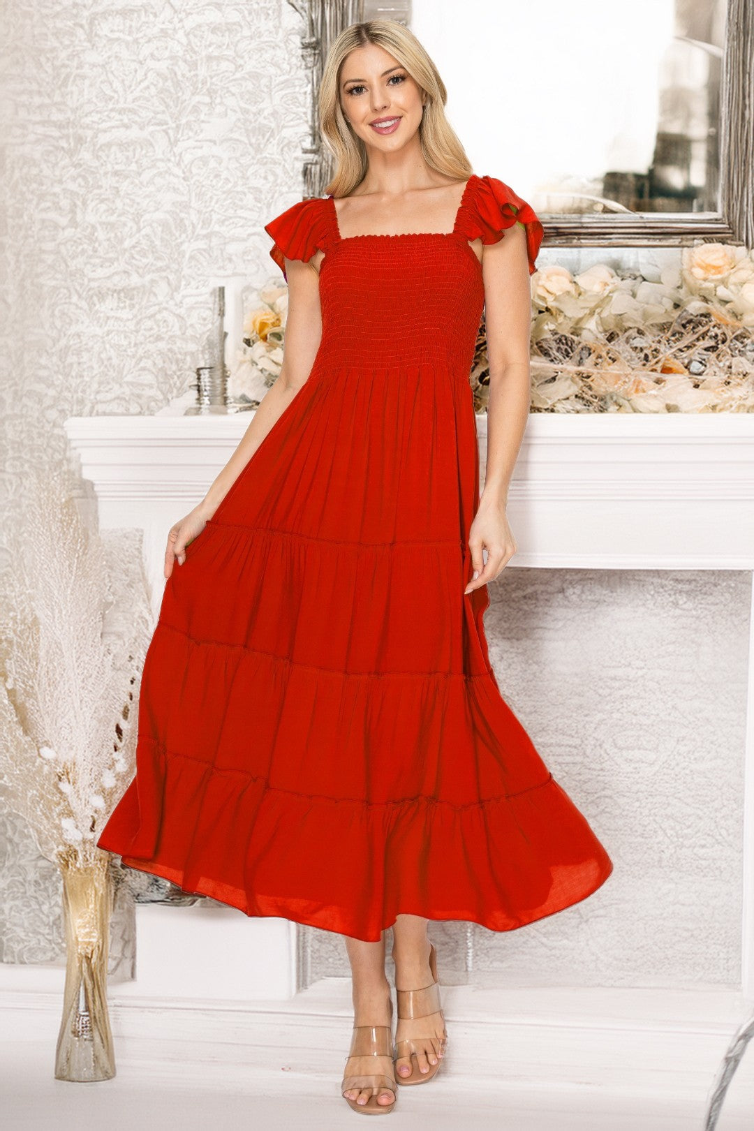 Vestido largo liso