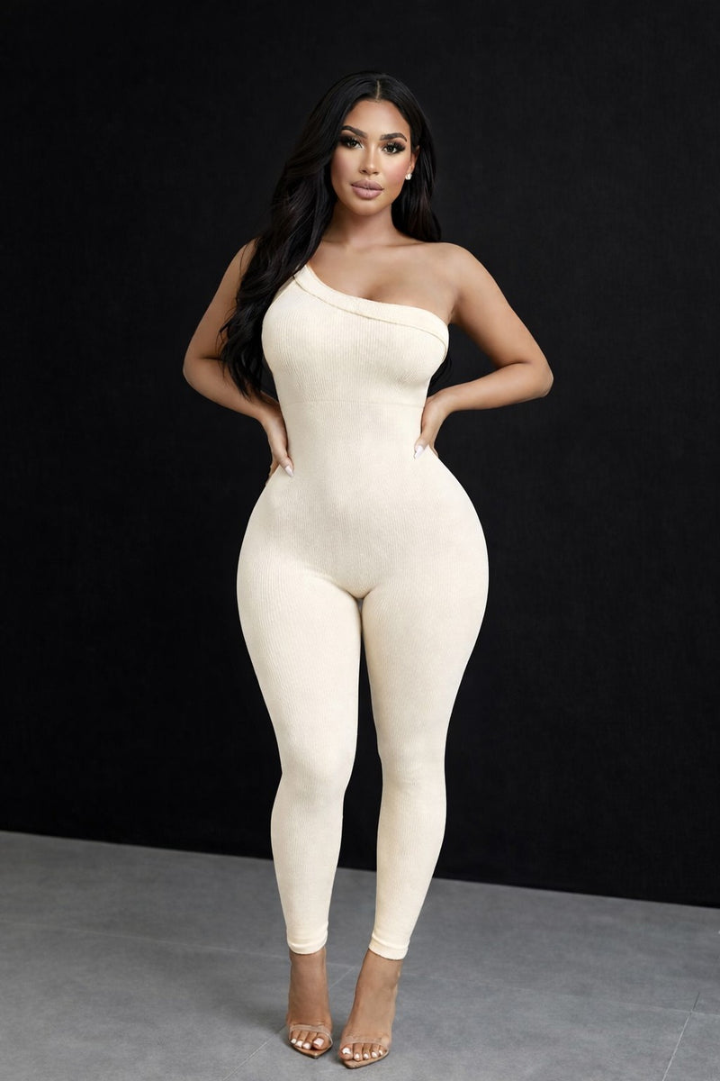 Curve Command One-shoulder Jumpsuit