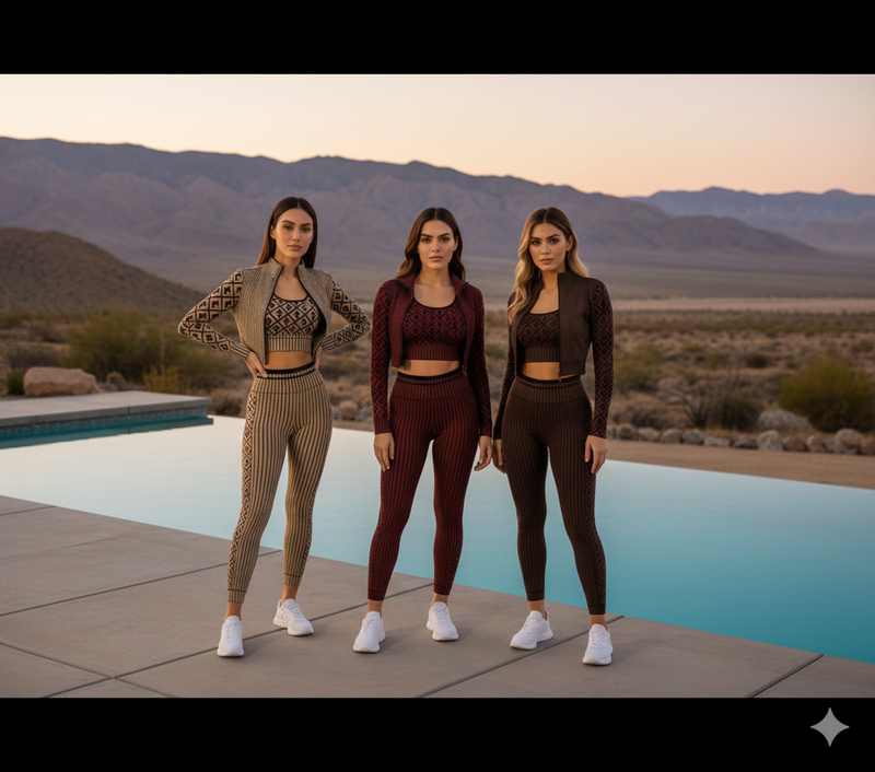 3-PIECE LUXE MONOGRAM ACTIVE SET