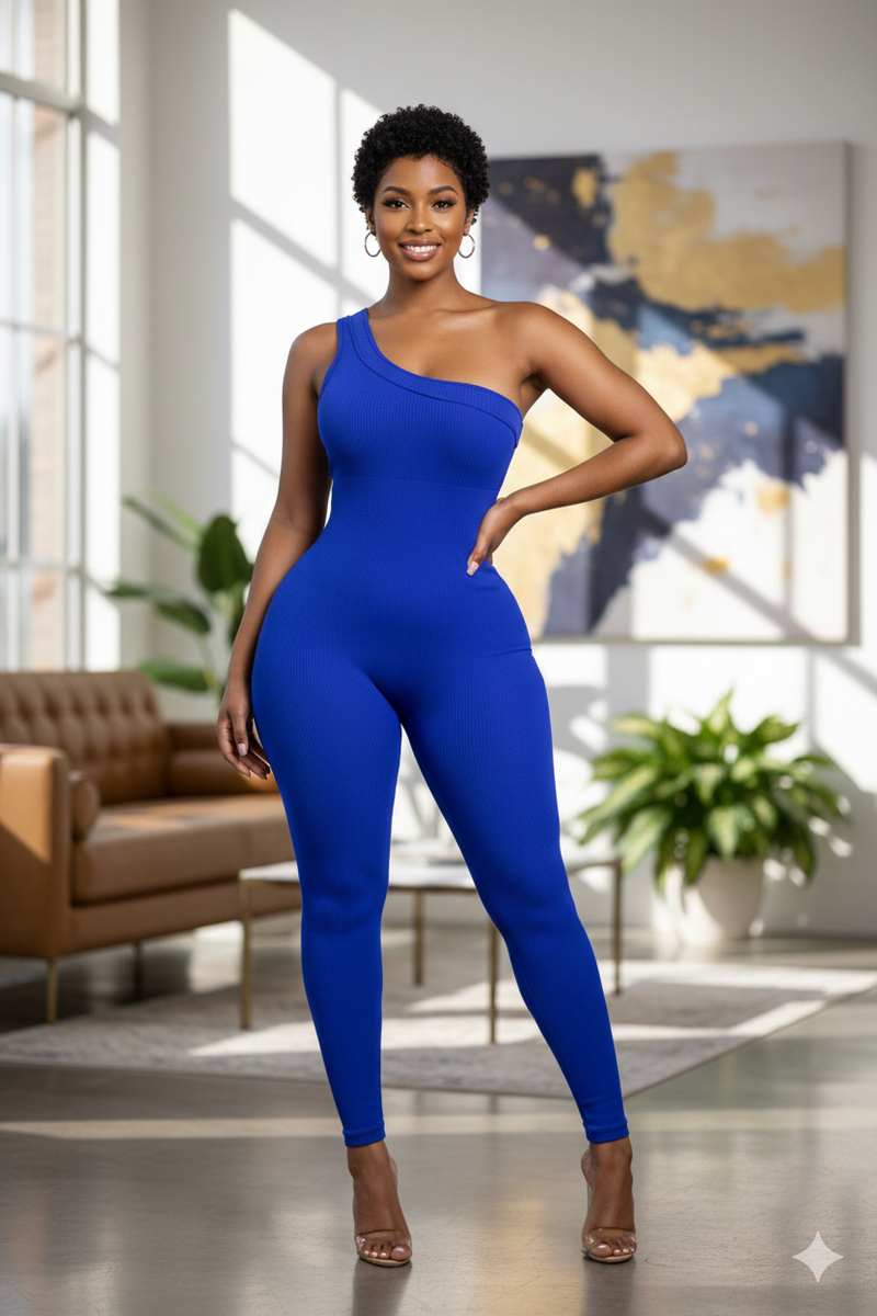 Curve Command One-shoulder Jumpsuit