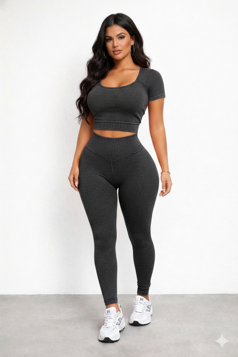 MINERAL WASH SCRUNCH BUTT 2-PIECE SET