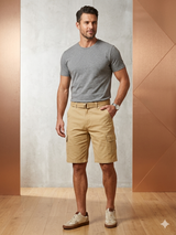 MEN CARGO SHORT WITH BELT