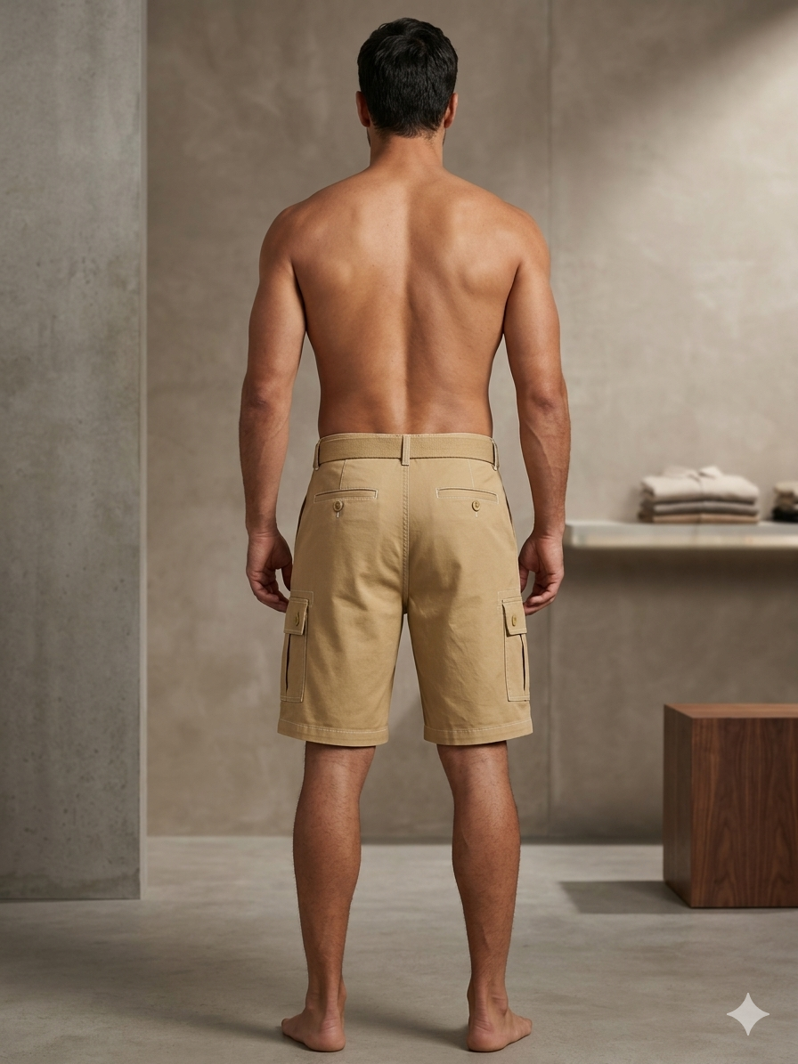 MEN CARGO SHORT WITH BELT