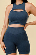 Thumbnail of Cutout Two-Piece Activewear short  Set