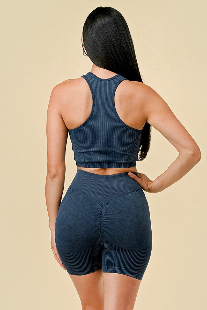 Cutout Two-Piece Activewear short  Set