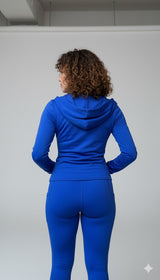 3-piece fleeced set with zipper detail