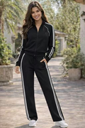 Thumbnail of Two-piece tracksuit set with side stripes 