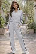 Thumbnail of Two-piece tracksuit set with side stripes 